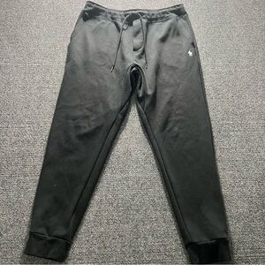 Polo Ralph Lauren Mens Large Black Double Knit Joggers Sweatpants Pony Logo